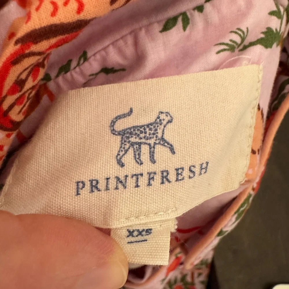 PRINTFRESH 100% Organic Cotton Top & Cropped Pants Hen House Ballet Pink XXS GUC - Picture 13 of 14